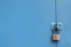 silver padlock